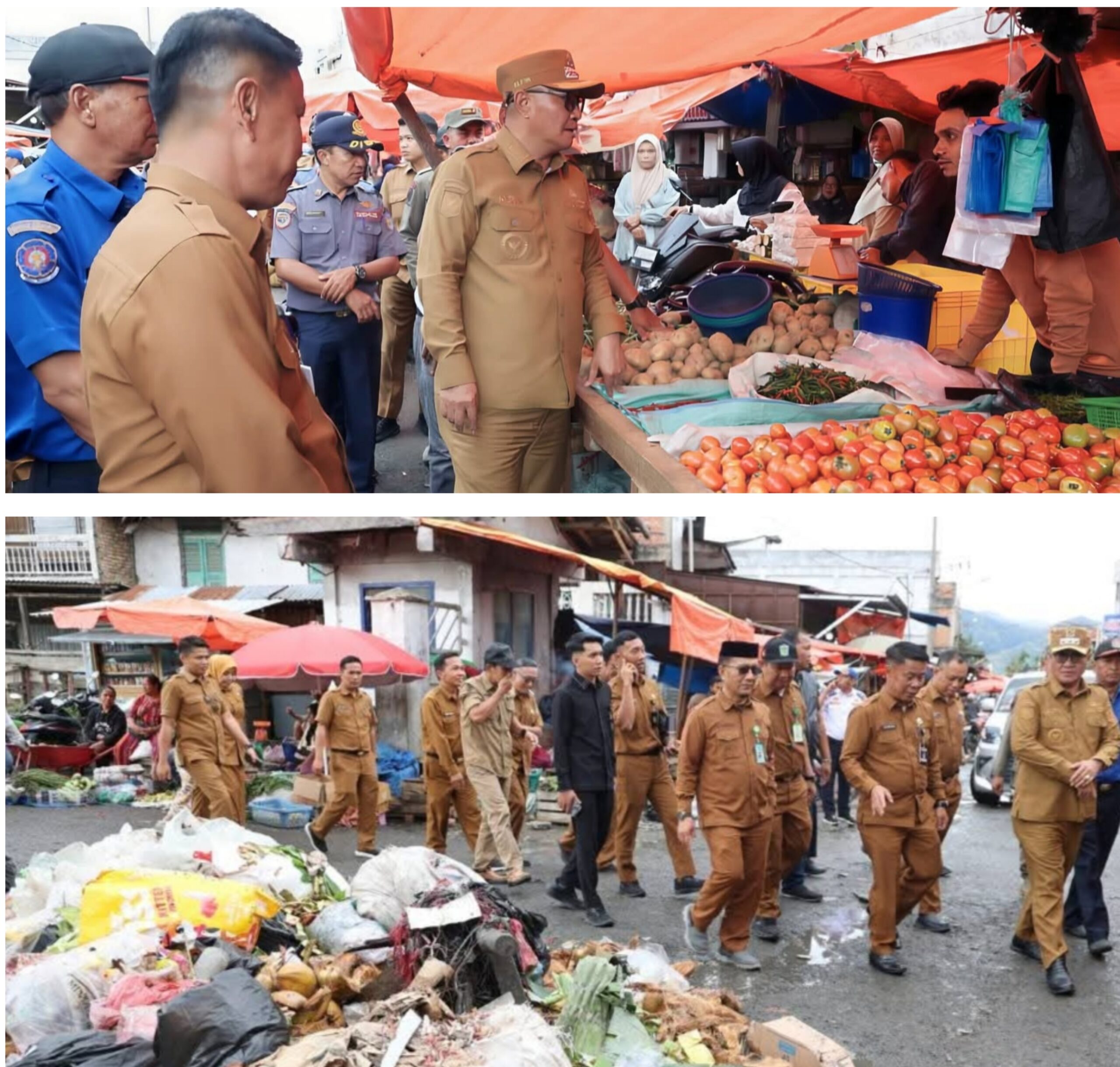 Pantau Pasar Tanjung Bajure, Wako Alfin Ajak Pedagang Peduli Kebersihan