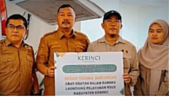 PT KMH Salurkan Bantuan Obat & Bahan Medis untuk RSUD Kerinci