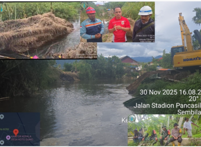 PT WIKA Wujudkan Permintaan Warga Koto Domo Kerok Sungai Penyebab Banjir