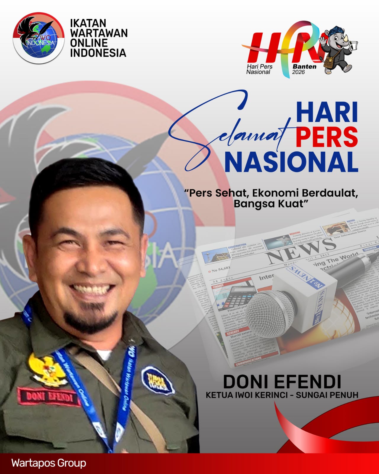 Peringati HPN 2026, DPD IWOI Sungai Penuh–Kerinci Tegaskan Peran Pers sebagai Pilar Demokrasi