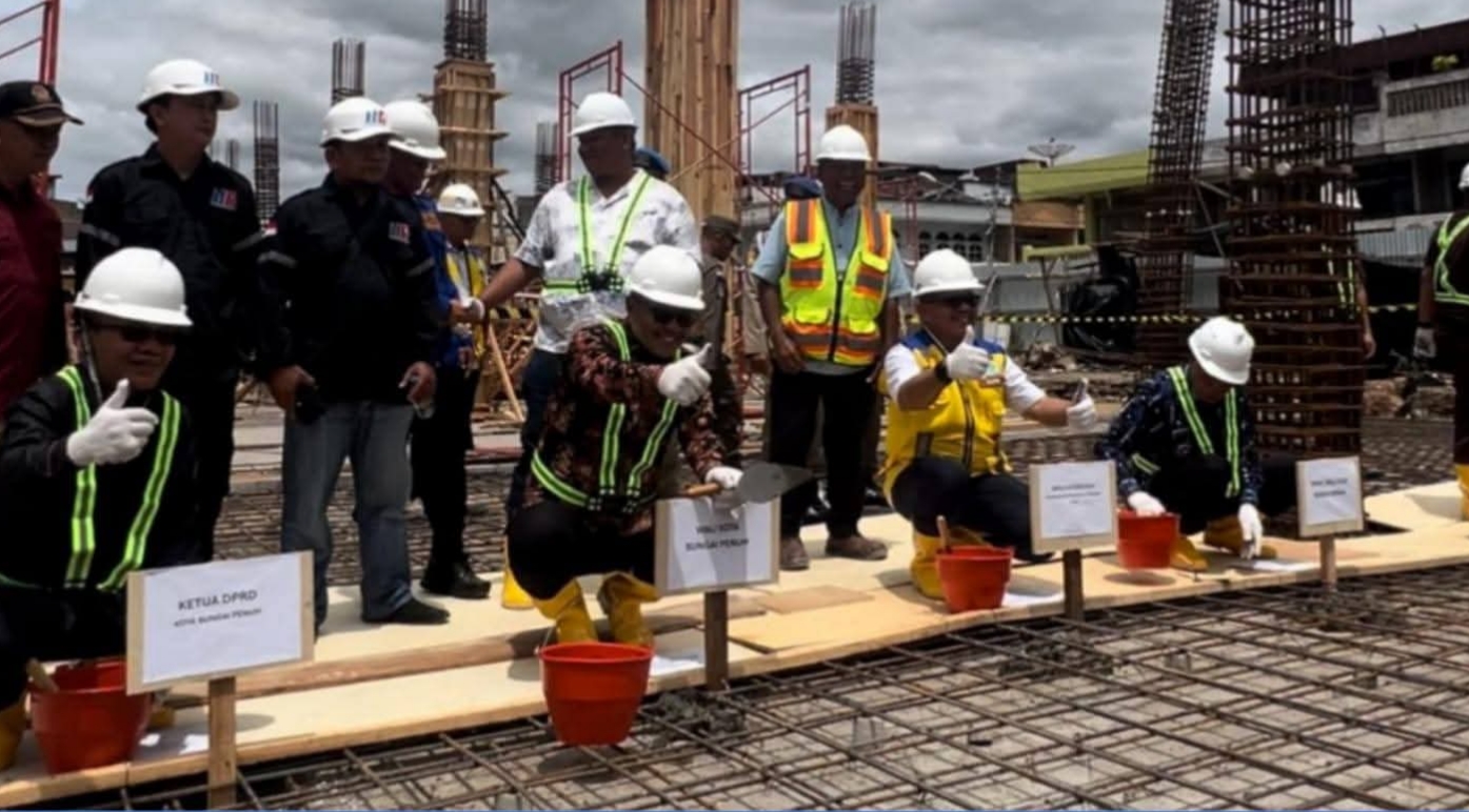 Wako Alfin Letakkan Batu Pertama Pembangunan Pasar Sungai Penuh