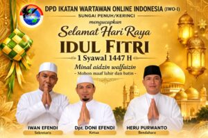 Idul Fitri 1447 H, DPD IWO-I Sungai Penuh/Kerinci Ajak Pererat Silaturahmi dan Persatuan