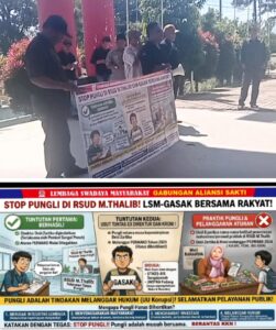 Dugaan Pungli dan Pelanggaran Perwako di RSUD MHA Thalib, LSM GASAK Demo Kantor Wali Kota & Desak Pemerintah Bertindak