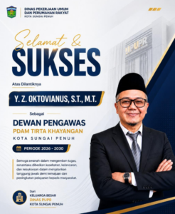 YZ. Oktavianus Resmi Dilantik Menjadi Dewas PDAM Tirta khayangan Sungai Penuh