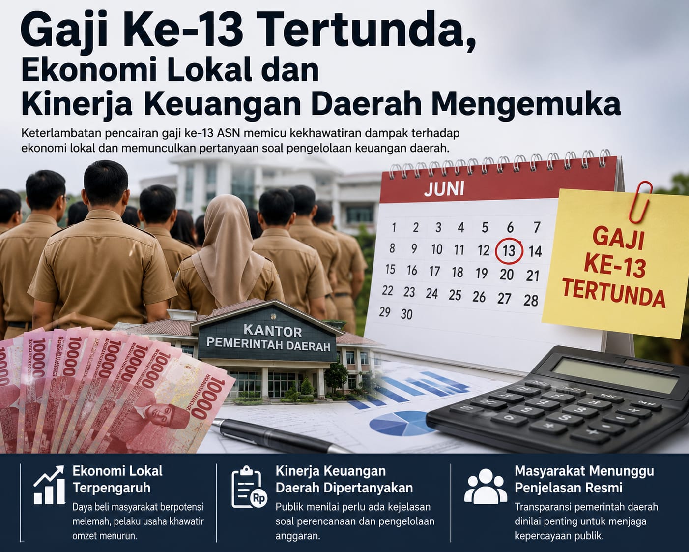 Gaji Ke-13 Tertunda, Ekonomi Lokal dan Kinerja Keuangan Daerah Mengemuka
