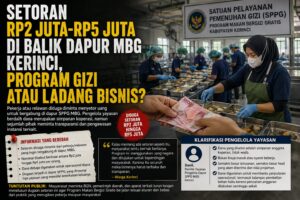 Setoran Rp 2 Juta – Rp 5 Juta di Balik Dapur MBG Kerinci, Program Gizi atau Ladang Bisnis…???
