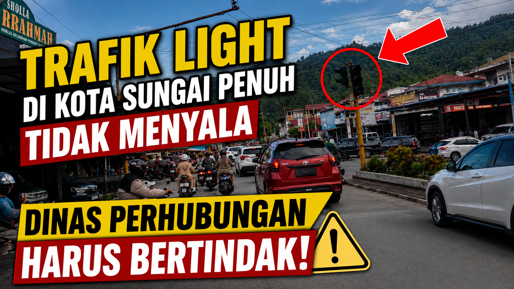 Lampu Lalu Lintas Bermasalah, Kemacetan di Sungai Penuh Kian Parah