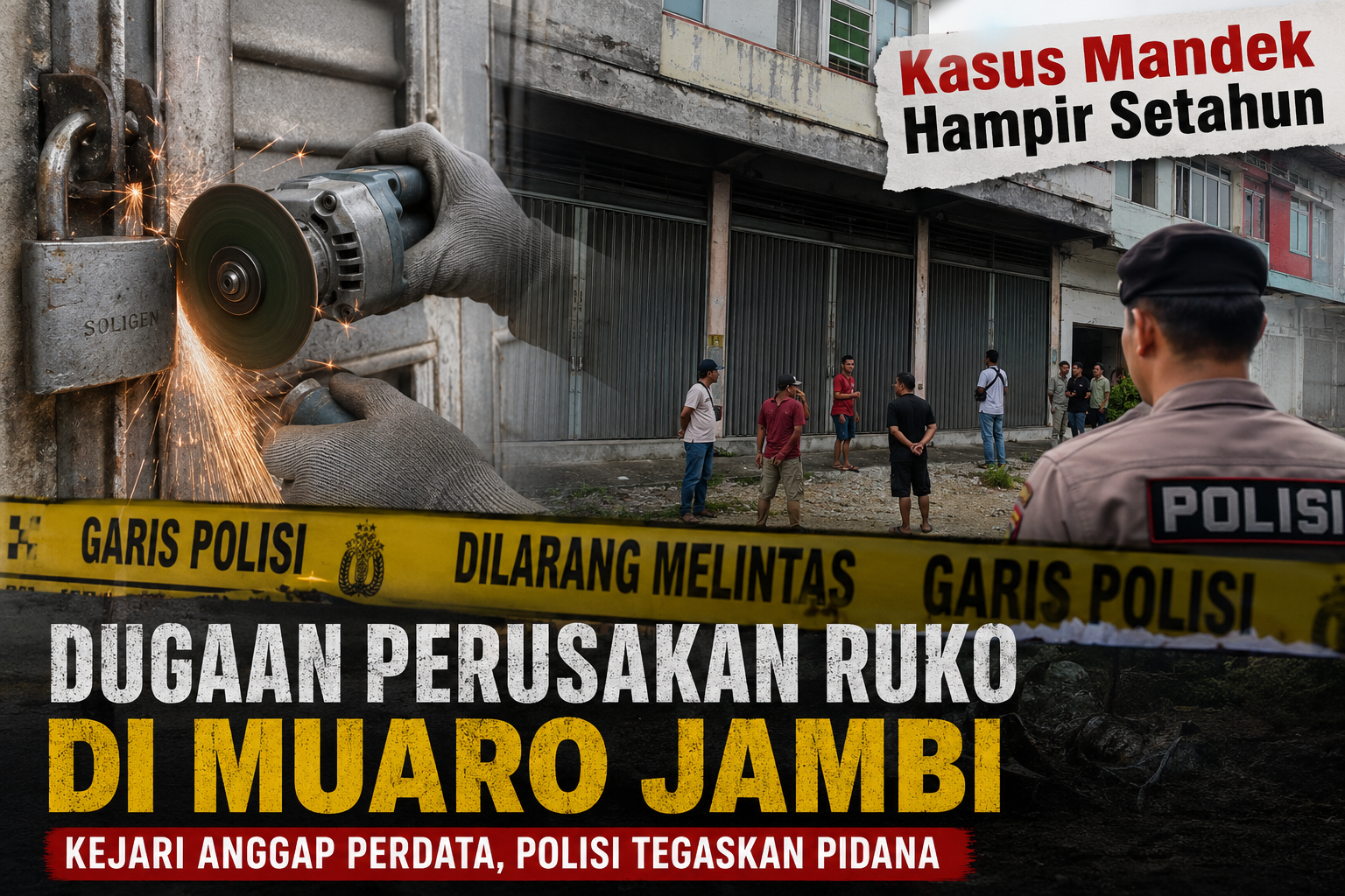 LSM Pertanyakan Sikap Kejari Muaro Jambi dalam Kasus Dugaan Perusakan Ruko Tangkit