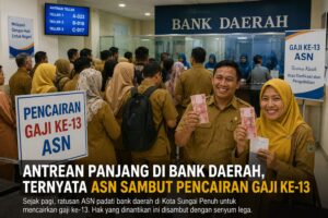 Antrean Panjang di Bank Daerah, Ternyata ASN Sambut Pencairan Gaji ke-13