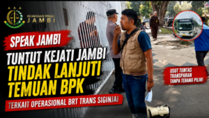 SPEAK JAMBI Tuntut Kejati Jambi Tindak Lanjuti Temuan BPK Terkait Operasional BRT Trans Siginjai