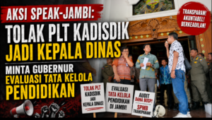 Aksi SPEAK-JAMBI: Tolak Plt Kadisdik Jadi Kepala Dinas, Minta Gubernur Evaluasi Tata Kelola Pendidikan