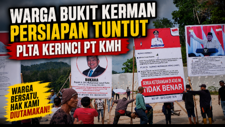 Warga Bukit Kerman Persiapan Tuntut PLTA Kerinci PT KMH