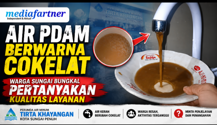 Air PDAM Berwarna Cokelat, Warga Sungai Bungkal Pertanyakan Kualitas Layanan Perumda Tirta Khayangan