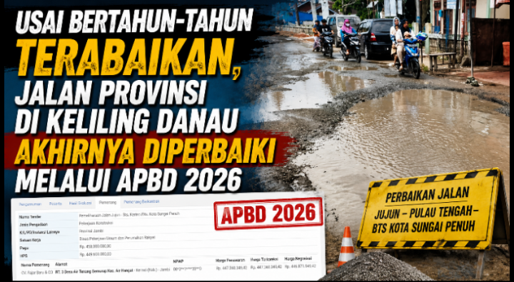 Usai Bertahun-Tahun Terabaikan, Jalan Provinsi di Keliling Danau Akhirnya Diperbaiki Melalui APBD 2026