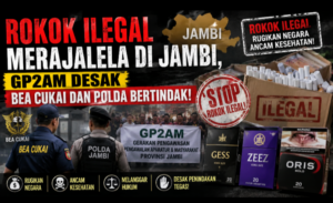 Rokok Ilegal Merajalela di Jambi, GP2AM Desak Bea Cukai & Polda Bertindak